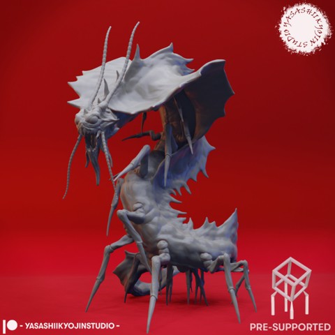 Image of Remorhaz - Tabletop Miniature (Pre-Supported)