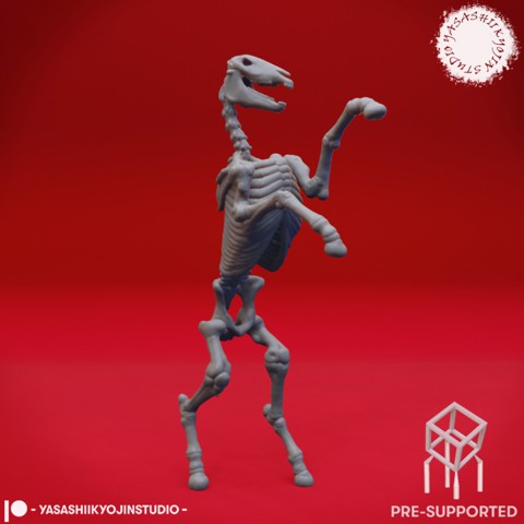 Image of Undead Skeleton Horse - Tabletop Miniature (Pre-Supported)