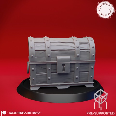 Image of Treasure Chest - Tabletop Miniature (Pre-Supported)