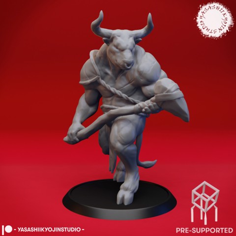 Image of Minotaur - Tabletop Miniature (Pre-Supported)