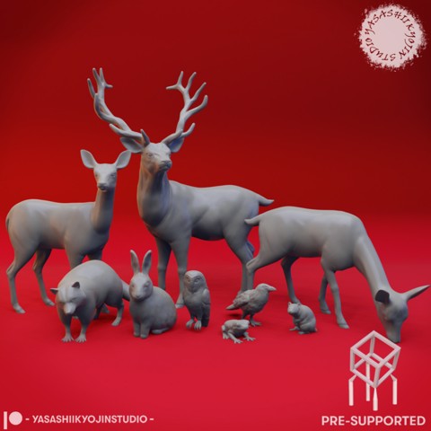 Image of Forest Animals - Tabletop Props (Pre-Supported)