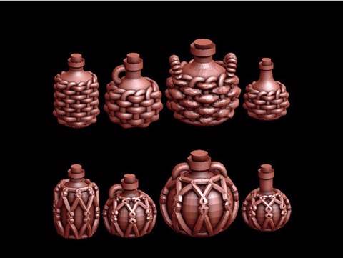 Image of Basket Bottles