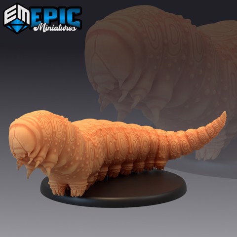 Image of Giant Moth Larva / Huge Caterpillar / Insect Kaiju First Stage