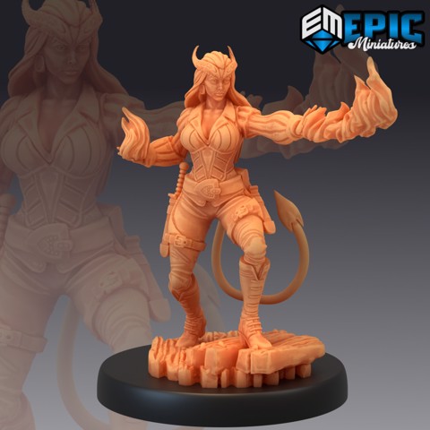 Image of Devilkin Adventurer Fire Magic / Female Half Devil / Demon Spawn Rogue