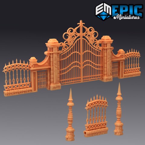 Image of Modular Graveyard Gate & Fence