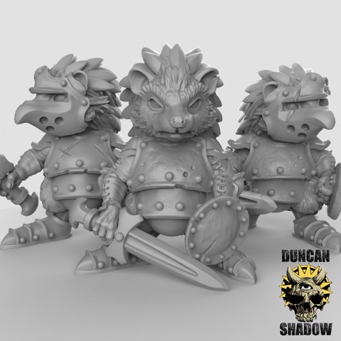 Image of Hedgehog Warriors (pre supported)