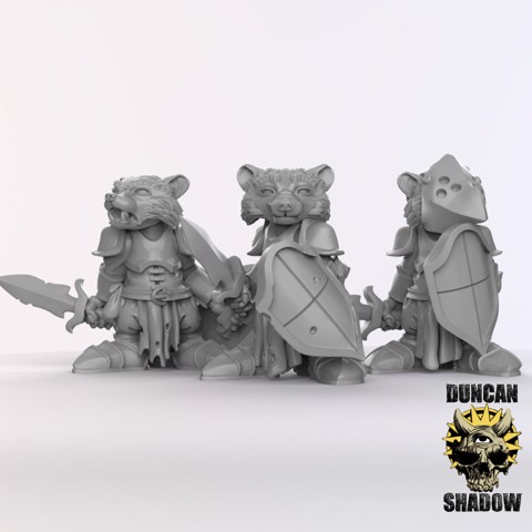 Image of Racoon Folk Knights (pre supported)