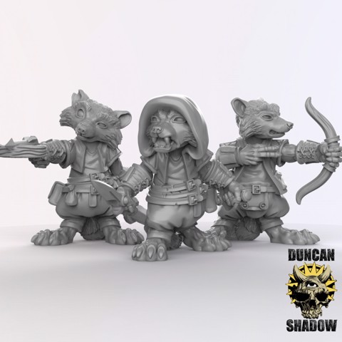 Image of Racoon Folk Rogues (pre supported)