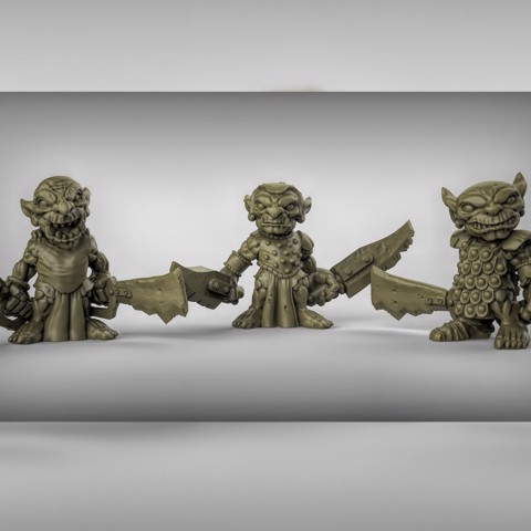 Image of Goblins with hand weapons