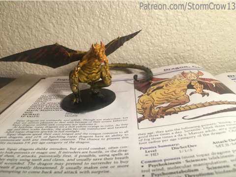 Image of 2ND ED AD&D Topaz Dragon