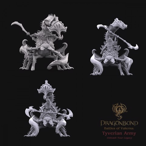 Image of Tyverian Skorpikon Reavers Unit led by Semra, the Slicer from Dragonbond Wargame
