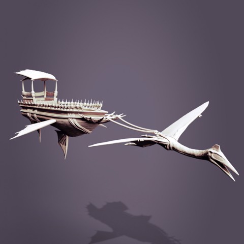 Image of Flying boat and Quetzalcoatlus