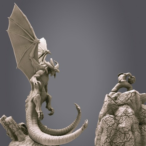 Image of Winged Tarasque and Master of Chi