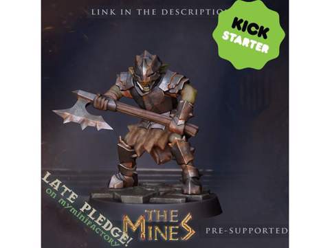 Image of Goblin with large axe tabletop miniature