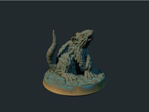 Image of Giant rat (supportless, FDM friendly)