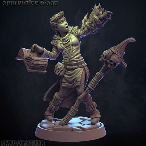 Image of Apprentice Mage 32mm (Pre-supported)