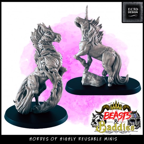Image of Support-Free Unicorn and Nightmare [Beasts and Baddies]