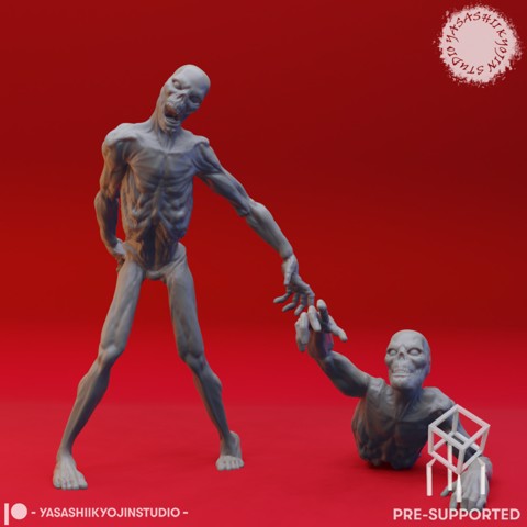 Image of Zombies - Tabletop Miniature (Pre-Supported)