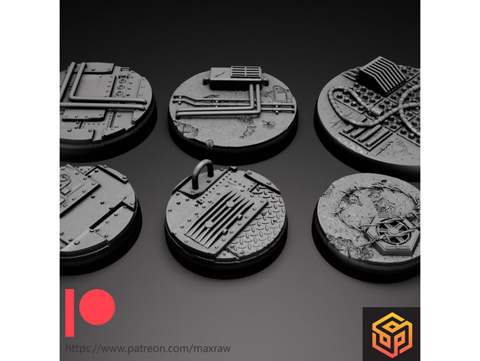 Image of Round Bases Set "FUTURE A" - Free Sample !