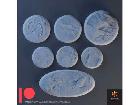 Image of Round Bases - Vulcan lands - Free Sample