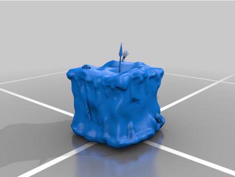 Image of Gelatinous Cube Miniature for D&D