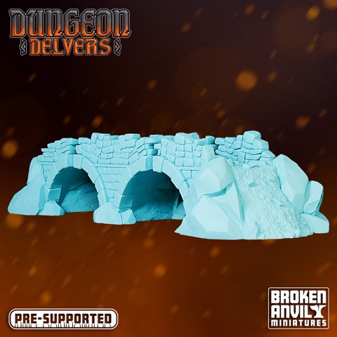 Image of Dungeon Delvers Troll Bridge Terrain Set