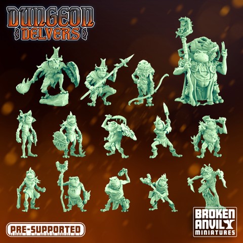 Image of Dungeon Delvers Froggkin Army Complete Set