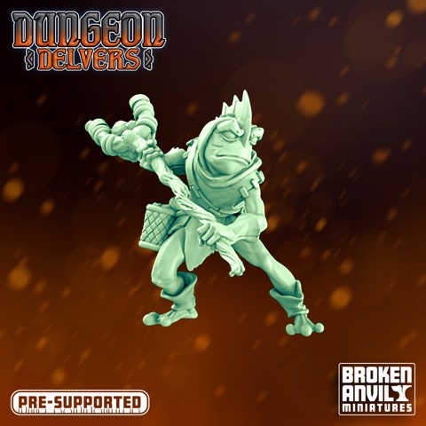 Image of Dungeon Delvers Froggkin Army - Slinger 3 - STL