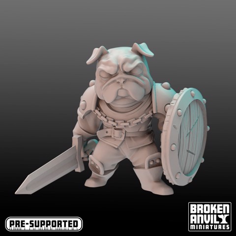 Image of Barkonian Pug Shield Warrior