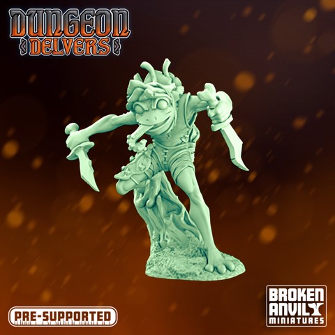 Image of Dungeon Delvers Froggkin Army - Assassin - STL 32mm