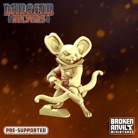 Image of Dungeon Delvers Mousefolk Militia Archer 2 32mm