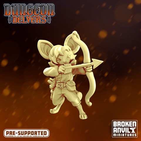 Image of Dungeon Delvers Mousefolk Militia Archer 1 32mm