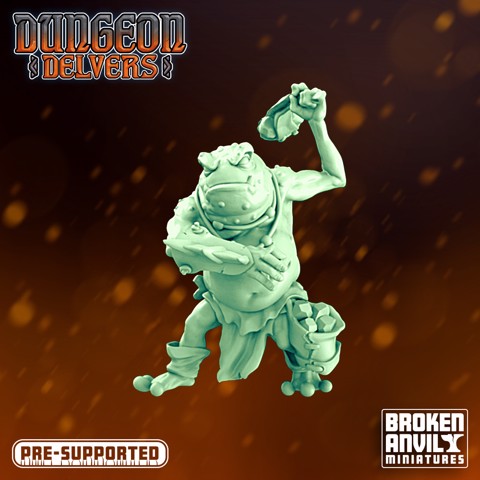 Image of Dungeon Delvers Froggkin Army - Slinger 4 - STL