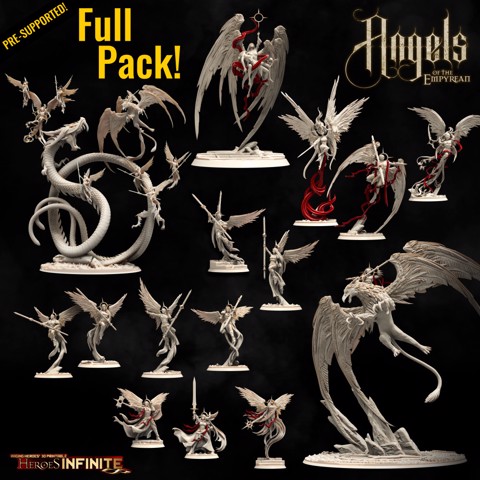 Image of Full Pack Angels Of the Empyrean (includes Vrilz'Ga-Mor, Great Wyrm of Treachery)