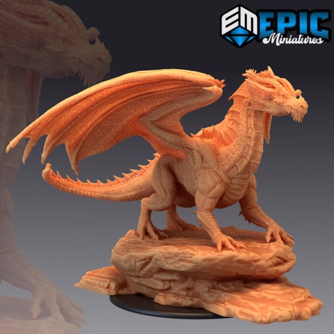 Image of Ancient Fire Dragon / Classic Mountain Encounter / Red Flame Drake