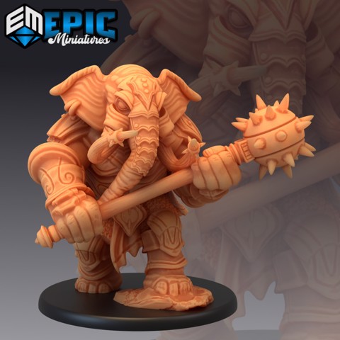 Image of Elephant Folk Paladin Morning Star / Tusked Warrior / Player Character