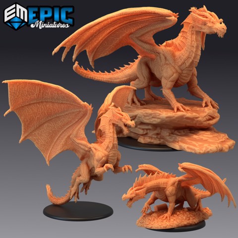 Image of Fire Dragon Set / Classic Mountain Encounter / Red Flame Drake