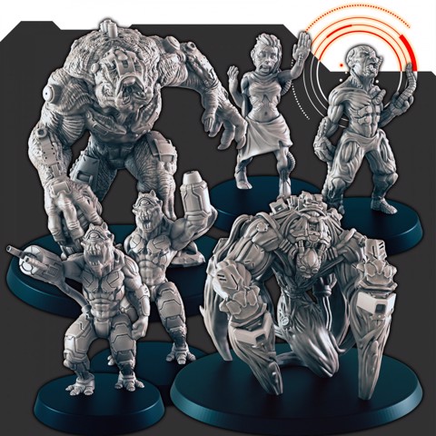 Image of Sci-fi Alien Hive Set [Support-free]