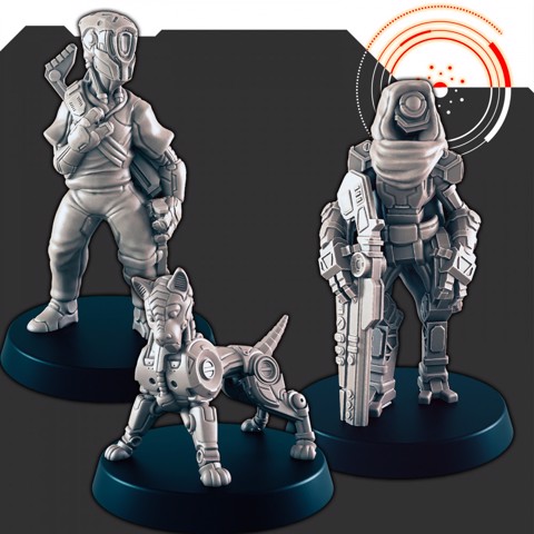 Image of Sci-fi Droid Hunters and Cyber Pooch [Support-free]