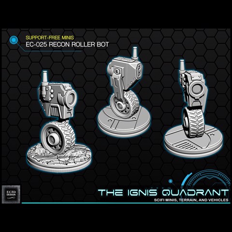 Image of Sci-fi "EC-025" Recon Roller Bot [Support-free]