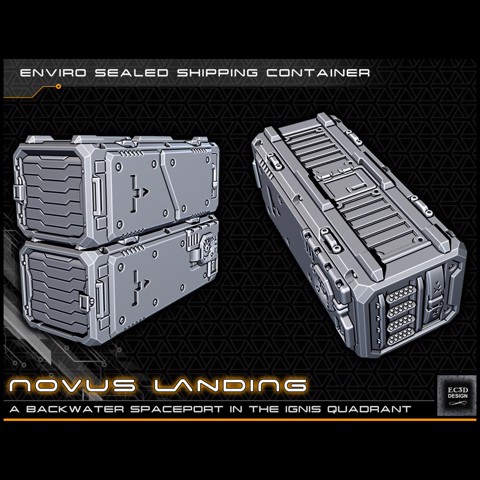 Image of Sci-fi Shipping Container [Support-free]