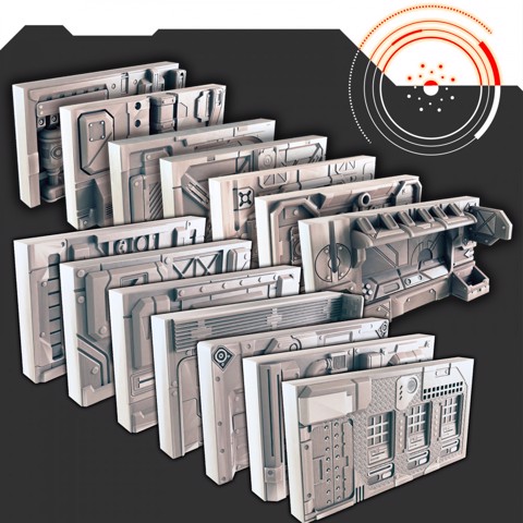 Image of Sci-fi Wall Facade System [Support-Free]