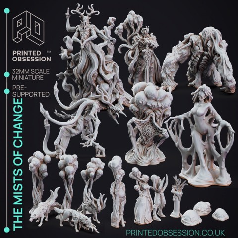 Image of The Mists of Change pack- 21 Horror models - PRESUPPORTED - 32mm scale