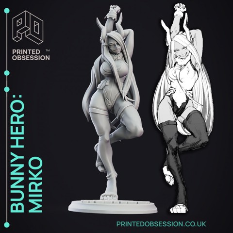 Image of Mirko: Bunny Hero - My Hero Academia - 30cm Fanart