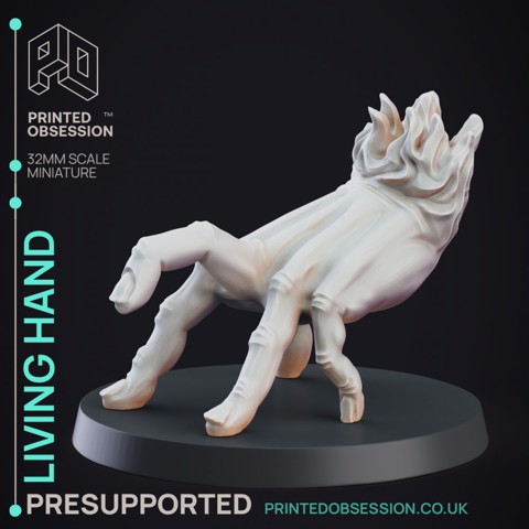 Image of Living Hand - Construct - PRESUPPORTED - D&D 32mm