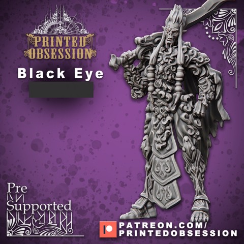 Image of Captain Black Eye - Gyth Void Pirate - PRE SUPPORTED - D&D 32mm