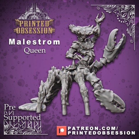 Image of Queen of the Malestrom - Elemental Boss - PRE SUPPORTED - D&D - 32mm