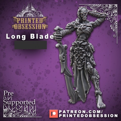 Image of Long Blade - Gyth - PRE SUPPORTED - D&D 32mm