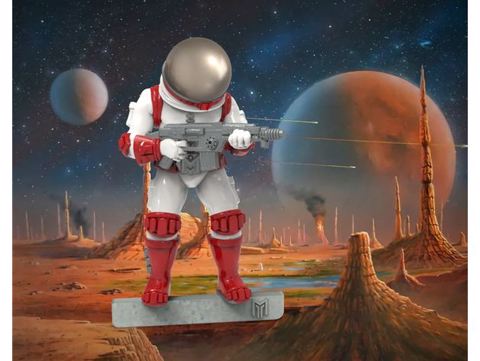 Image of Retro Space Man / Vintage 50's Sci-Fi Soldier - 28mm Miniature