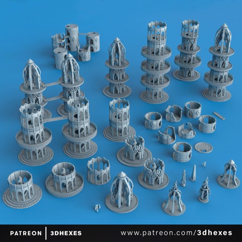 Image of Fantasy Stackable Towers - Scenery Set